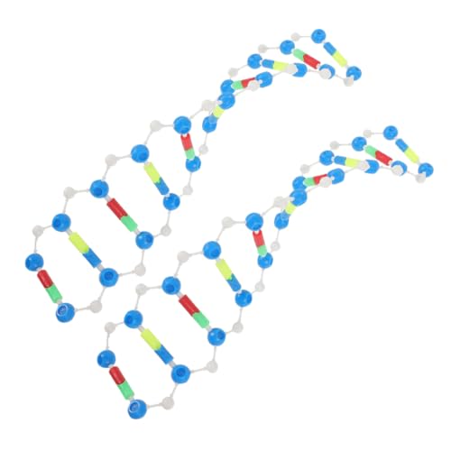 COMNESTBI 2 Stück DNA-Modell Doppelhelix Modell DNA Struktur Modell Genetische Vererbung Modell Molekularbiologie Modell Biologieunterrichtsmaterialien Molekülmodellierungskit Plastik von COMNESTBI