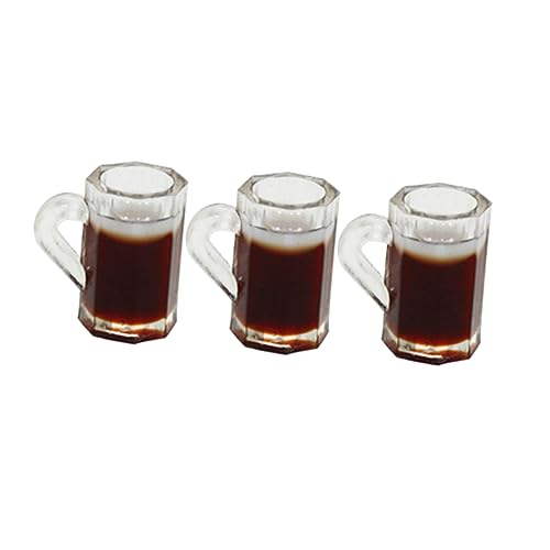 COMNESTBI 20 Stück Miniaturmodell Mini-zubehör Mini-Bierkrug-schnapsgläser Mini-hausbedarf Zubehör Für Puppenhäuser Mini-bierkrüge Zubehör Für Mini-hausbierkrüge Brown von COMNESTBI