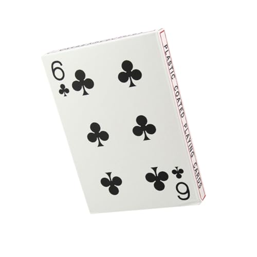 COMNESTBI 4 Brettspiel-Poker Kartenspiel Große Spielkarten Kreative Pokerkarten Pokerkarte Aus Papier Weiß von COMNESTBI