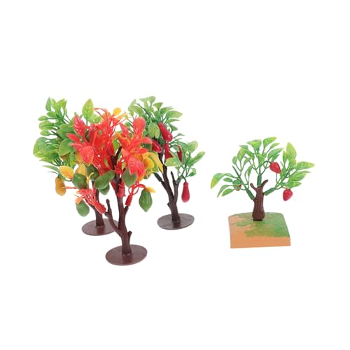 COMNESTBI 4 Stück Obstbaum-sandtisch Deko Pflanzen-modellschmuck Landschaft DIY Bäume Grüne Landschaft Landschaftsmodell Obstbaum-Modell Miniatur-modellbaum Miniatur-spielzeugbäume Abs von COMNESTBI