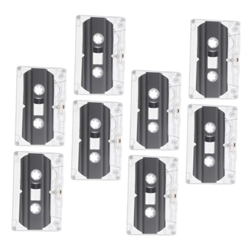 COMNESTBI 8 Stück leeres Band Audiokassetten Kassettenband leer Leere Kassette Kassettenklebebahn Kassettenrekorder Kassettenmusik Musikkassetten Musikband Miniband Plastik Transparent von COMNESTBI