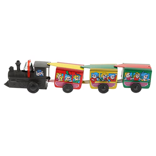 COMNESTBI Wind Up Zug Retro Blechspielzeug Mit Wagen Für Lernspielzeug Und Dekoratives Element Für Zuhause Cartoon Clockwork Toy Für Jungen von COMNESTBI