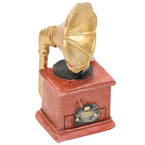 1:12 Puppenhäuser Mini-Phonograph Harz Exquisites Realistisches Miniatur-Grammophonmodell für 1:12 Puppenhäuser von COMTERVI