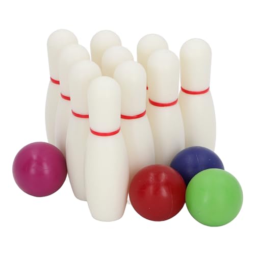 COMTERVI Bowlingspiel für, 10 Kegel und 4 Bowlingkugeln, Frühentwicklungsspielzeug, Aufklärungsspielzeug für Drinnen und Draußen, Aktivitäts- und Motorikspiel für von COMTERVI