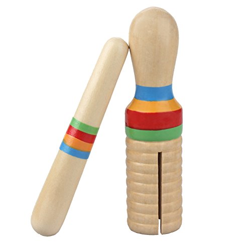 Kinder Guiro Crow Sounder Spielzeug Guiro Kit Buntes Musikinstrument Holz Guiro Percussion Instrument Lernspielzeug für Kinder von COMTERVI