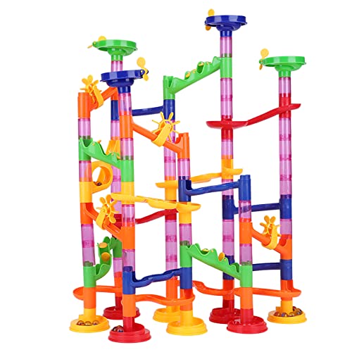 Marble Run Race Coaster Set, Marble Race Set Konstruktionsspielzeug Bausteine ​​Set Marble Run Race Coaster Labyrinth Spielzeug für Mädchen von COMTERVI