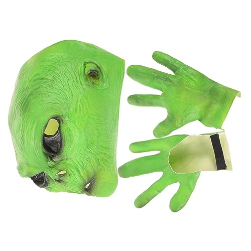 CONGARTENO 1 Satz Alien-Horror-Geister- -Kapuze Halloween-Gruselmasken Halloween-Alien-Maske halloween costume halloween kleidung realistische Alien-Maske gruselige Alien-Maske von CONGARTENO