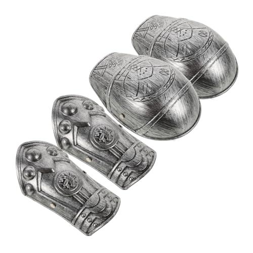 CONGARTENO 1 Satz Gepanzerte Schulterpolster Rüstung Cosplay-Armband gepanzerte Schulterplatte Kragenschulterkostüm Cosplay-Armschienen Cosplay Schulterschutz Mittelalterkostüm Plastik Silver von CONGARTENO