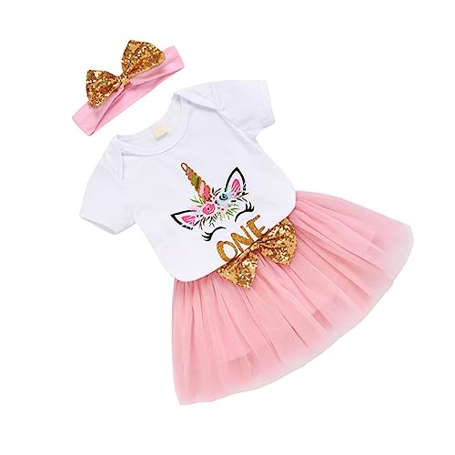 CONGARTENO 1 Satz Mädchenröcke Geburtstagsoutfit Für Mädchen Cosplay-kleidung Einhorn-tutu-kleid Rosa von CONGARTENO