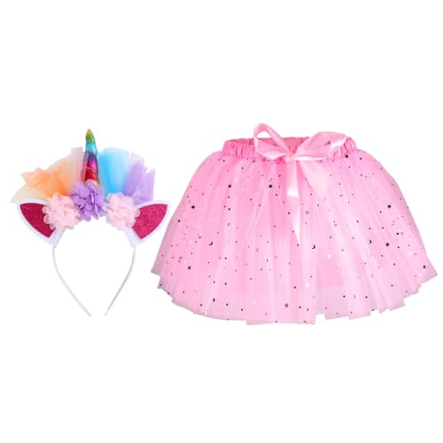 CONGARTENO 1 Satz Tutu-Rock für Mädchen Tüllrock-Kit Tutu-Rock für Kleinkinder Kinderkostüm verkleidung kinder karnevalskostüme kinder pink Cosplay-Rock Tutu-Rock für Kinder Polyester Rosa von CONGARTENO