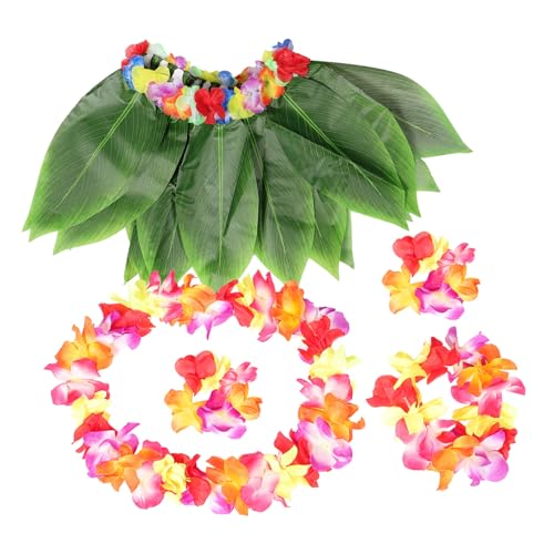 CONGARTENO 1 Satz hawaiianische Girlande Halloweenkostüm Luau-Kostüm für Frauen Mädchen hawaiianische Halskette Hawaii-Ornament costumes fancy dress sommeroutfit Luau Partydekorationszubehör von CONGARTENO