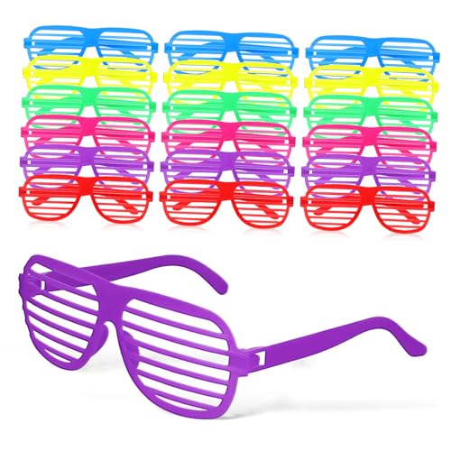 CONGARTENO 18 Stk Accessoires Der 90er Lustige Brillen Lustige Party-sonnenbrille Lichter Partybrille Neon Füllstoffe Rave Partygeschenke Der 80er Wiederaufladbar Jumbo Plastik Rahmen von CONGARTENO