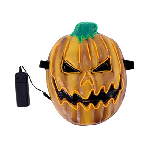 CONGARTENO 1stk Halloween Leuchtende Maske Kürbis Glühen Paar Maskerade Masken Maskerademasken Für Paare Halloween-fledermäuse Halloween-dekoration Ratte Blinkende Maske Kostüm Plastik Orange von CONGARTENO