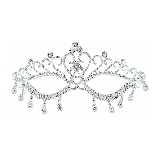 CONGARTENO 1stk Maske Partykostüm Halloweenkostüm Kostümzubehör Kürbisbesteck Bilden Strass-party Mascarade-ball Für Frauen Outfit Halloween-kostüme Für Männer Halloween-hälfte Platte Silver von CONGARTENO