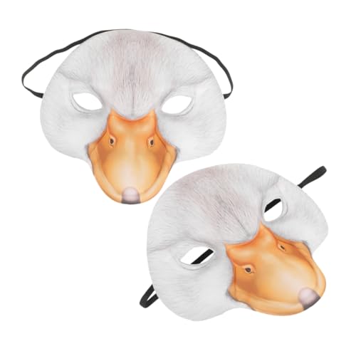 CONGARTENO 2St Entenmaske Duckface-Maske halloween dekoration lustige maske Halloweenmaske halloween maske Halloween-Masken für Erwachsene Ente Cosplay Requisiten tierische Maske Eva Weiß von CONGARTENO