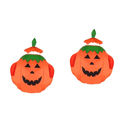 CONGARTENO 2St Kürbis Anzug halloween costume halloween kleidung halloween kostü party mitgebsel pumpkins mit Kapuze Kostüm Mini-Kürbiskorb Deckel Umhang für Erwachsene Kürbis Mantel Orange von CONGARTENO