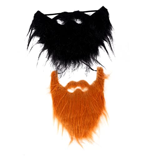 CONGARTENO 2st Flanell Bart Whisker-Cosplay-Schnurrbart Lustige Kostüm Schnurrhaare Kostüm Gefälschter Bart Halloween-kostüme Für Kinder Halloween Falscher Bart Mann Falscher Bart Plüschtuch von CONGARTENO