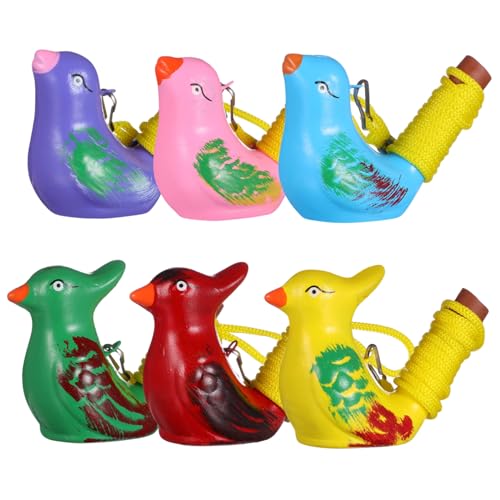 CONGARTENO 6 Stück Teiliges Keramik Vogelpfeifen mit Wasserfunktion Bunte Handbemalte Vogel Designs Lernspielzeug für Leicht mit Schlüsselbändern für Geburtstagsfeiern und Zufällige Farbe CONGARTENO 6 Stück Teiliges Keramik Vogelpfeifen mit Wasserfunktion Bunte Handbemalte Vogel Designs Lernspielzeug für Leicht mit Schlüsselbändern für Geburtstagsfeiern und Zufällige Farbe von CONGARTENO