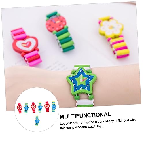CONGARTENO 7 Stück Teiliges Holzspielzeug Armbanduhr mit Elastischem Band Kreative Kinderuhr für Jungen und Mädchen Buntes Lernspielzeug Geschenk für Fantasie und Spielspaß zu Fördern CONGARTENO 7 Stück Teiliges Holzspielzeug Armbanduhr mit Elastischem Band Kreative Kinderuhr für Jungen und Mädchen Buntes Lernspielzeug Geschenk für Fantasie und Spielspaß zu Fördern von CONGARTENO