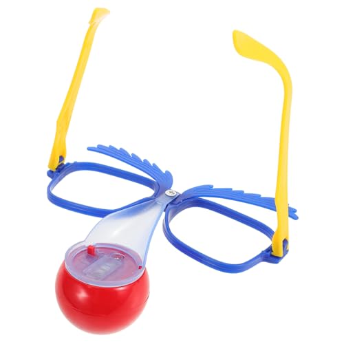 CONGARTENO Clown Brille Cosplay Zirkus Zubehör Ball Maskerade Requisiten Kreuzfahrt Brille Lustige Brille Brille Clown Brille Karnevalsmaske Clown Partyzubehör Brille Aus von CONGARTENO