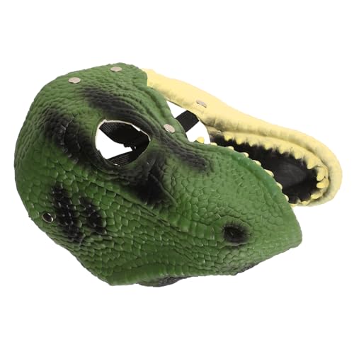 CONGARTENO Dinosaurier-kopfbedeckung Halloween-cosplay-maske Halloween-dinosaurier-kopfmaske Halloween-requisite Halloween-dinosaurier-maske Dinosaurier-masken Halloween-maske Green Emulsion von CONGARTENO