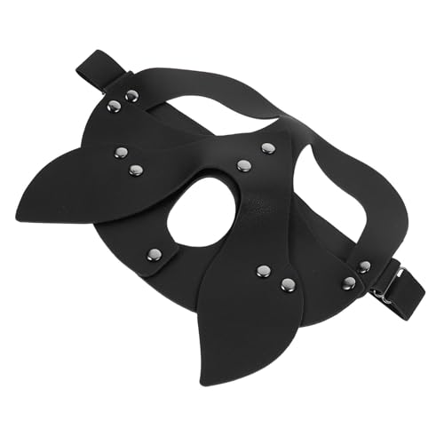 CONGARTENO Im Punk-stil Fuchs-cosplay- Masken-cosplay Partydekoration Kostüm-party- Für Frauen Fuchs Maskerade Halbgesichts-katzenmasken Black von CONGARTENO