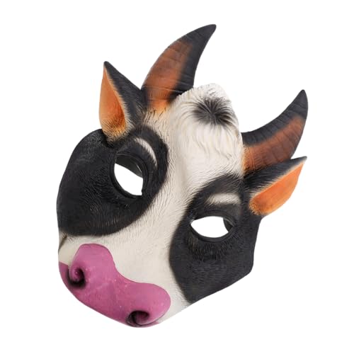 CONGARTENO Kuhmaske Tierische Dekorative Tiermaske Masken-foto-requisiten Halloween-party-requisite Tierkopfmaske Halloween-masken Für Erwachsene Tier-maskerade-maske Emulsion von CONGARTENO