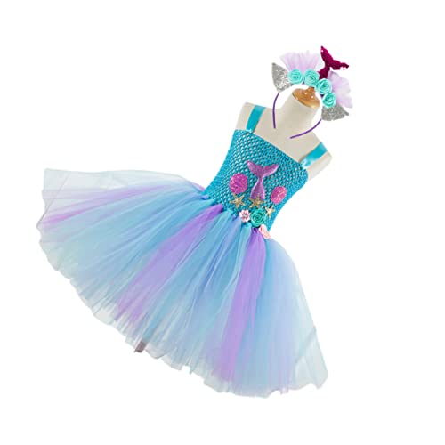 CONGARTENO Mädchenrock Kleinkind Mädchen Tüllkleid Tutu-Kleid zum Geburtstag Meerjungfrauenkostüm für Mädchen Mädchen-Outfits Meerjungfrauenkleid für Kinder Meerjungfrauenrock für Kinder von CONGARTENO