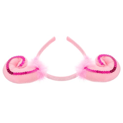 CONGARTENO Tierisches Stirnband Schaf Cosplay Kopfschmuck Entzückendes Haarband Kostüm Stirnband Halloween-haarband Süßes Haarband Stirnband Für Cosplay Stirnband-cosplay Rosy Plüsch von CONGARTENO