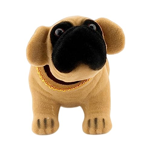 COOBAA Puppe Hund mit dem Kopf – Dekoration für Welpen, Tier schüttelt den Kopf, tragbar, schüttelt den Kopf, Hund, Puppe, Spielzeug, Ornamente für Haus, Büro, Schlafzimmer von COOBAA