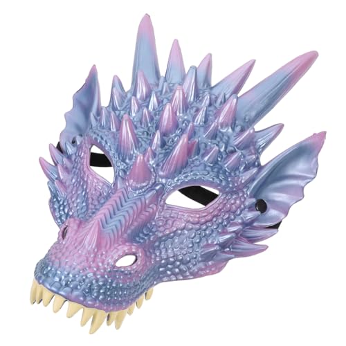 COOLHIYA Maske Aus Styropor Lustige Kopfmasken Zubehör Für Partykostüme Karneval Drachenmaske Cosplay-tiermaske Horror-drachenmaske Drachen-gesichtsmaske 3d Erwachsener Gummischaum von COOLHIYA
