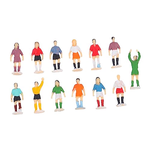 COOPHYA Mini Figur Schmuck 13 Stücke Fußball Spieler Modell Miniatur Figuren Menschen Sport Dekorative Figur Fußball Spieler von COOPHYA