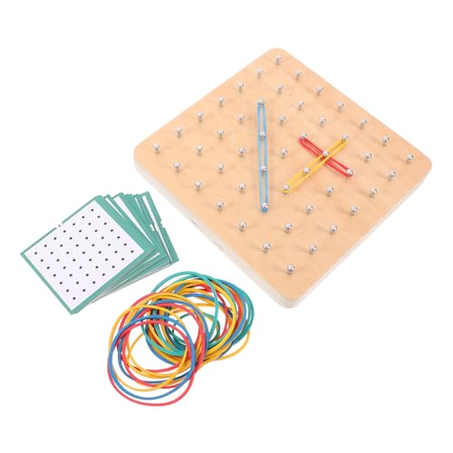 COOPHYA 1 Satz Grafisches Nagelbrett Pädagogisches Geoboard Geoboard- Geometrie-lernwerkzeug Steckspielzeug Lernwerkzeuge Für Kindermathematik Geoboard Für Planke Weiß Holz von COOPHYA