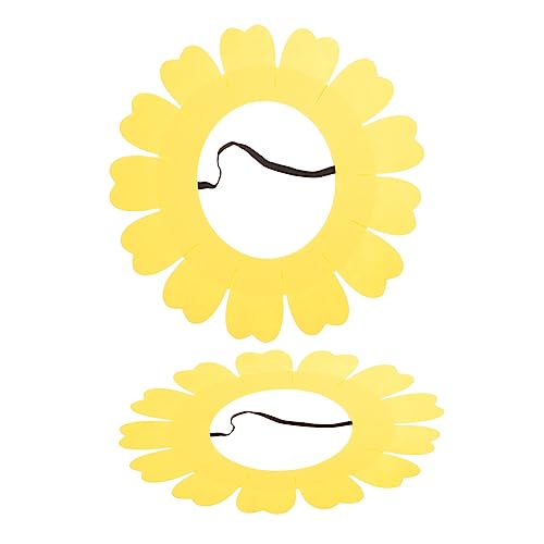 COOPHYA 2st Sonnenblumenkopfbedeckung Gelber Blumenkopfschmuck Sonnenblumenkappen Für Kinder Sonnenblumenhaube Baby Kopfbedeckung Lustig Kinderkleidung Neugeboren Kleinkind Gefühlt von COOPHYA