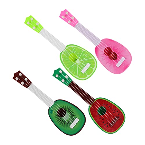 COOPHYA 4 Stück Mini-Gitarre Imitierte Ukulele Mini-Ukulele Für Kleine Ukulele Obst-Ukulele Simulations-Ukulele Mini-kinderukulele -Ukulele Colorful Plastik von COOPHYA