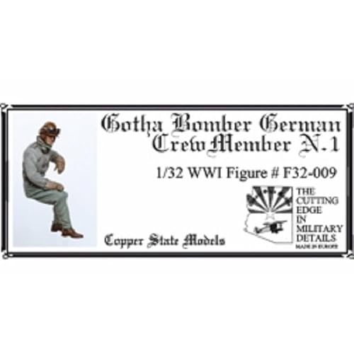 COPPER STATE MODELS - Gotha Bomber German Crew Member N.1 Modellbau Figur Gotha Bomber German Crew Member N.1 Copper State Models F32-009 1/32. Modellbau Panzer Promo Miniaturfigur von COPPER STATE MODELS