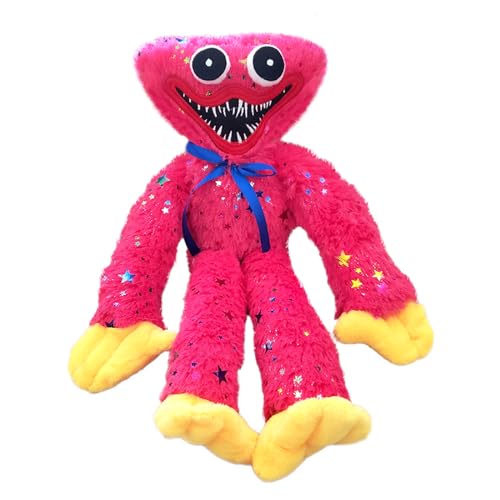 COQOYO Huggy Kuscheltier, Poppy Plüschtier Rosa Rot, Gruseliges Horror Monster Wuggy Playtime Stofftier, 40cm Plüschpuppe Lustige Smiling Plushie Figure Spielzeug, Geburtstag Geschenke für Kinder von COQOYO