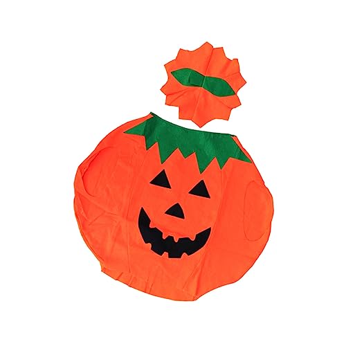 1 Satz Kürbismantel Jack-o-Laterne-kostüm Kinderkostüm Waschbares Halloween-kostüm Kürbiskostüm Zarte Kürbiskleidung Festival-kürbis-kostüm Halloween-kürbis-Kleidung Orange Stoff CORHAD von CORHAD