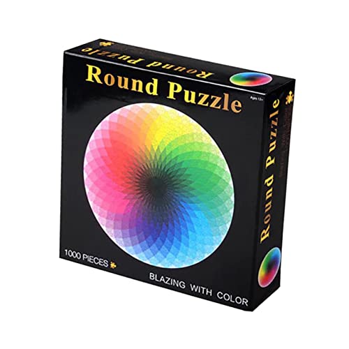 1000 Stück Früherziehungsspielzeug Kinder Puzzle rundes Puzzle Kreisförmiges Puzzle rätselspiele DIY-Rätsel Puzzles Abschlussgeschenk Buntes Puzzle pädagogisches Puzzle Colorful CORHAD von CORHAD