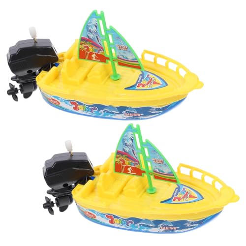 2st Aufziehspielzeug Für Kinder Spielzeuge Badespielzeug Für Mädchen Boot Aufziehbares Spielzeug Badewanne Uhrwerk Wasserspielzeug Schwimmendes Spielzeug Aufziehen Yellow CORHAD von CORHAD