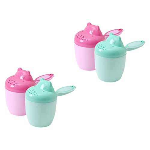 4 Stück Shampoo-Becher Für Kinder Zubehör Für Babywannen Babylöffel Dusche Duschtasse Für Neugeborene Babybadebecher Shampoo-spülbecher Kinder Sprinkler Pp Wiederverwendbar CORHAD von CORHAD