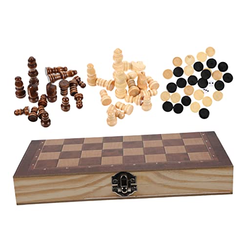 CORHAD 1 Satz 3 1 Internationales Schach Japanisches Brettspiel Klappbares Schachbrett Brettspiele Schachspielzeug Lernspielzeug pädagogisches Spielzeug 3 in 1 Brettschach hölzern Brown von CORHAD