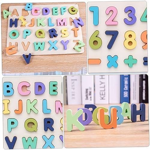 CORHAD 1 Satz 4St Puzzle Früh kindliche Bildung Spielzeug Kinderpuzzle Rätsel für Kinder Kinderspielzeug rätselbuch Kinder laubsägen für Kinder Nummernalphabetblöcke Kinder Blöcke hölzern von CORHAD