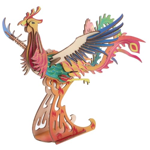 CORHAD 1 Satz Dreidimensionales Phoenix-Puzzle Puzzle Im Chinesischen Stil Holzpuzzle Vogel Tierpuzzle Zum Selbermachen 3D-Montage-holzpuzzle Kinderpuzzle 3D-Puzzle Für Erwachsene Hölzern von CORHAD