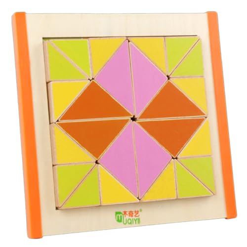 CORHAD 1 Satz Dreieck-Puzzle Spielzeug Für Kinder Spielzeug Stapeln Spielzeuge Stapelspielzeug Für Kleinkinder Kleinkindspielzeug Puzzle Mit Geometrischen Formen Lernspielzeug Holz von CORHAD