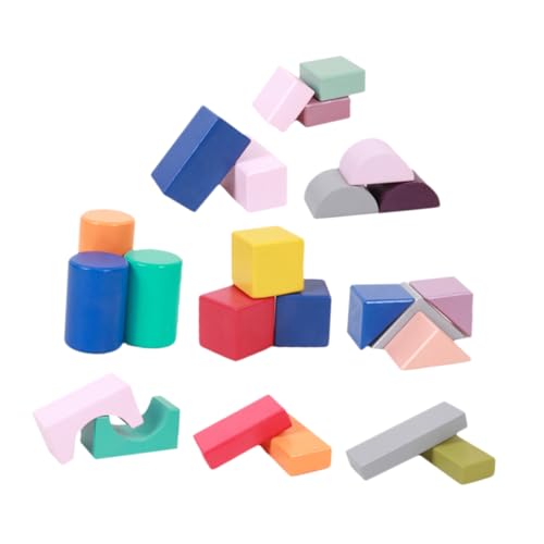 CORHAD 1 Satz Holzblock Bausteine Miniaturblöcke 3D Ziegel Nachfüllsets Kinderspielzeug Kinder deko Kinder holzspielzeug Kinder stapeln Spielzeug Bausatz hölzern Colorful von CORHAD