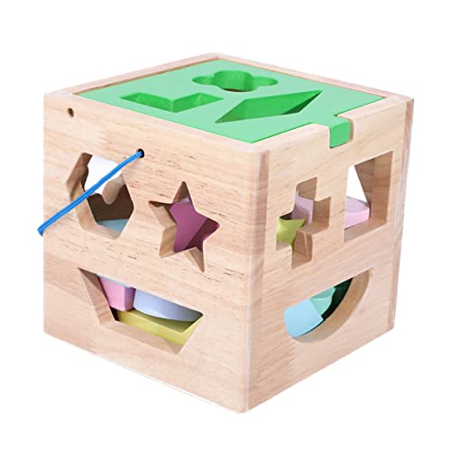 CORHAD 1 Satz Holzblock Spielzeug dartscheibe Kinder Toys Kindergartenkind kindergartenhaus Bausteine ​​für Kinder Denkspiel geometrische Bausteine geometrische Holzblöcke hölzern von CORHAD