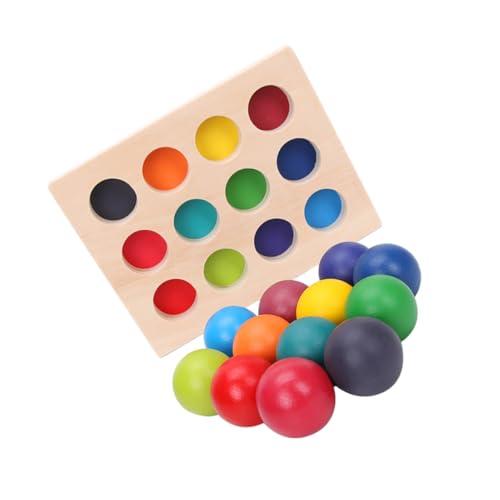 CORHAD 1 Satz Holzspielzeug für die frühe Bildung Lernspielzeug für Kleinkinder passender Block für Kinder kinderpuzzle Kinder Puzzle Farbtafel Spielzeug Regenbogen-Spielzeug aus Holz von CORHAD