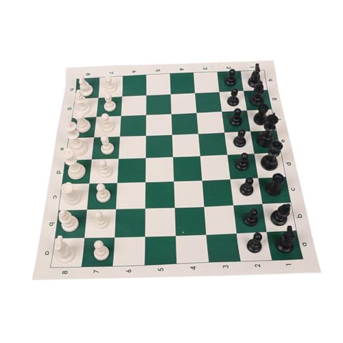 CORHAD 1 Satz Internationales Schach faltbares Brettspiel Dame Spielzeug Indoor Reiseschach Kinder schachspiel Schachbrett Kinder pädagogische Prüfer vorteilhafte Schachspiele Abs Black von CORHAD