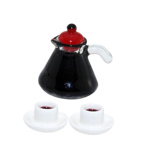 CORHAD 1 Satz Mini-kaffeekanne Prinzessin Tea Time Spielzeug Puppenstubenkaffeemaschine Teebecher Miniatur Puppenhaus-kaffeekanne Puppenhaus-kaffeetasse Puppenhaus Wasserkocher Harz von CORHAD